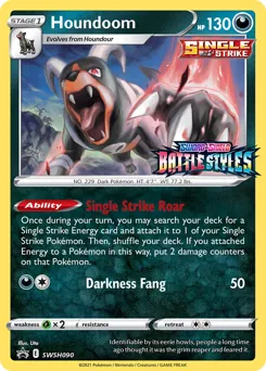 SWSH Black Star Promos Houndoom Pokémon card